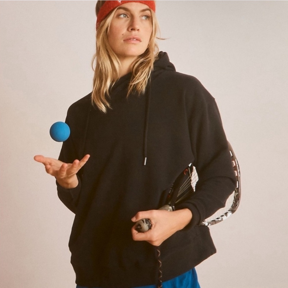 New‎ Free People Movment Double Overtime Hoodie Black Small